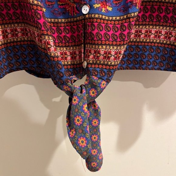 Fig and Flower Women’s Floral Pink 3/4 Sleeve Blouse-XL - Picture 7 of 7